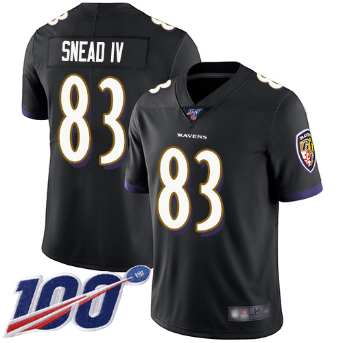 Baltimore Ravens Limited Black Men Willie Snead IV Alternate Jersey NFL Football #83 100th Season Vapor Untouchable